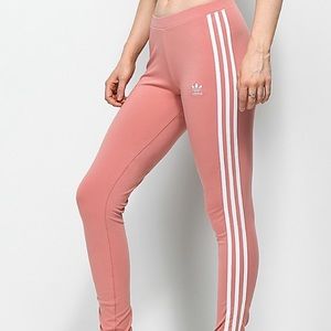 Adidas Ash Pink 3 Stripe Leggings
